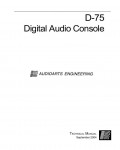 Сервисная инструкция Audioarts D-75