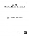 Сервисная инструкция Audioarts W-12