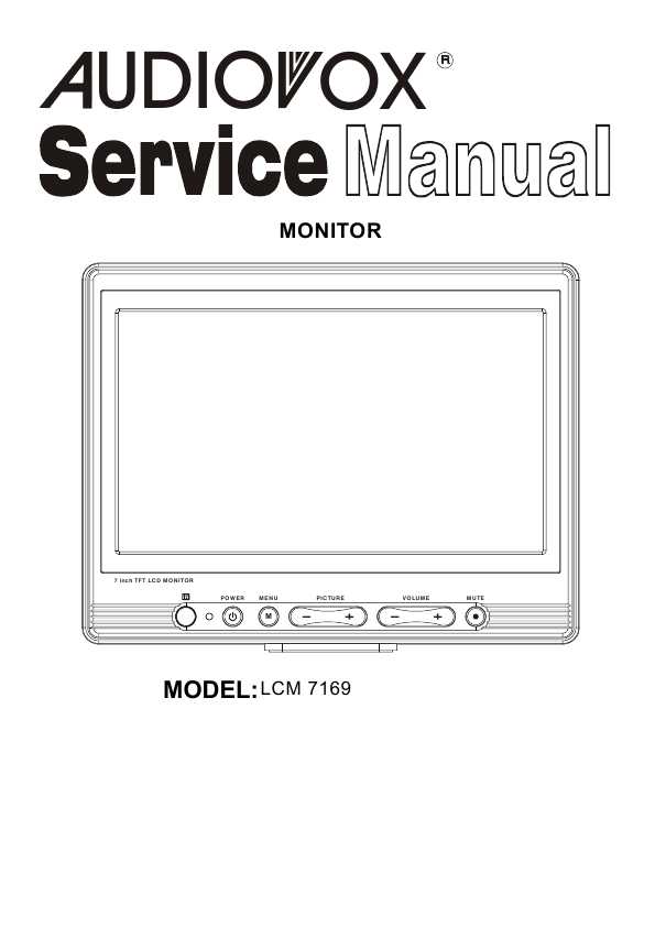 Сервисная инструкция Audiovox LCM-7169NP