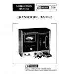 Сервисная инструкция B&K 520 TRANSISTOR TESTER