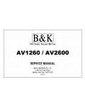 Сервисная инструкция B&K AV1260, AV2600