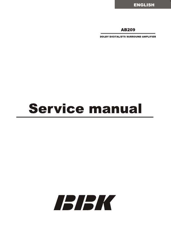 Сервисная инструкция BBK AB209