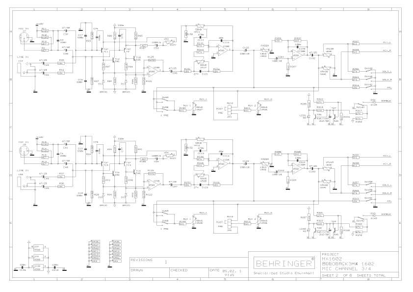 Сервисная инструкция Behringer MX1602