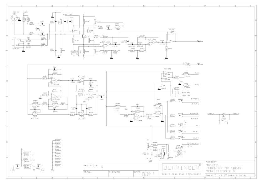 Сервисная инструкция Behringer MX1804X