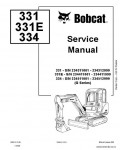 Сервисная инструкция BOBCAT 331, 334, 11-09