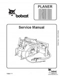 Сервисная инструкция BOBCAT PLANER, 11-99