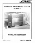 Сервисная инструкция Bose CD2000, FE2000 ACOUSTIC WAVE MUSIC SYSTEM SERIES II