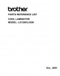 Сервисная инструкция Brother LX 300, 1200 Каталог запчастей для устройства