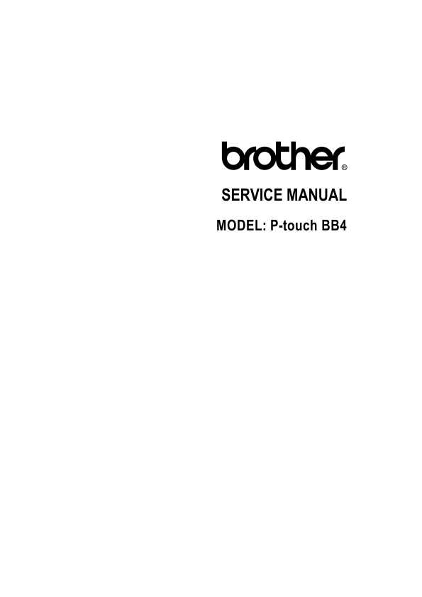 Сервисная инструкция Brother P-touch bb4