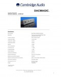 Сервисная инструкция Cambridge Audio DACMAGIC