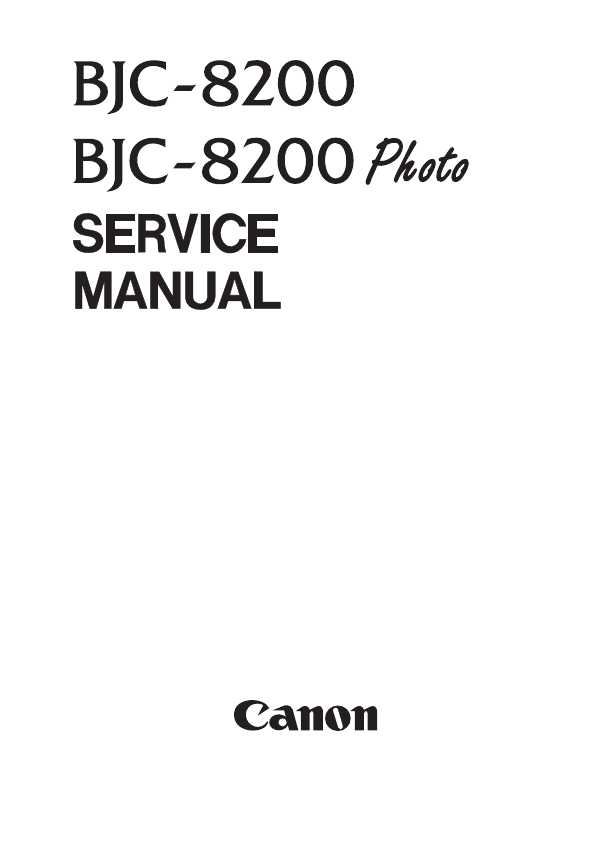 Сервисная инструкция Canon BJC-8200
