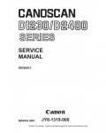 Сервисная инструкция Canon D-1230, D-2400 Canoscan