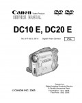 Сервисная инструкция Canon DC-10E, DC-20E