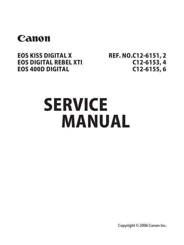 Сервисная инструкция CANON EOS-400D