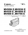 Сервисная инструкция Canon MV-790E, MV-800I, MV-830I, MV-850I