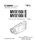 Сервисная инструкция Canon MVX-100i, MVX-150i