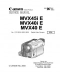 Сервисная инструкция Canon MVX-40, MVX-40i, MVX-45i