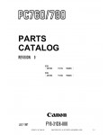 Сервисная инструкция CANON PC760, PC780 (PARTS LIST)