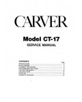 Сервисная инструкция Carver CT-17