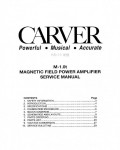 Сервисная инструкция Carver M-1.0T