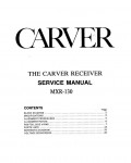 Сервисная инструкция Carver MXR-130