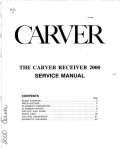 Сервисная инструкция Carver MXR-2000