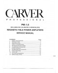 Сервисная инструкция Carver PM-1.5L