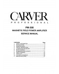 Сервисная инструкция Carver PM-300
