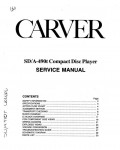 Сервисная инструкция Carver SDA-490T