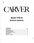 Сервисная инструкция Carver TFM-25