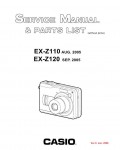 Сервисная инструкция Casio EX-Z110, EX-Z120