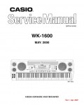 Сервисная инструкция Casio WK-1600