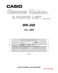 Сервисная инструкция Casio WK-200