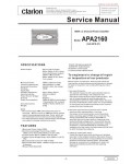 Сервисная инструкция Clarion APA2160