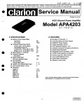 Сервисная инструкция Clarion APA4203
