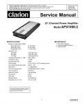 Сервисная инструкция Clarion APX1000.2