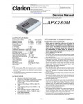 Сервисная инструкция Clarion APX280M