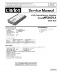 Сервисная инструкция Clarion APX400.4