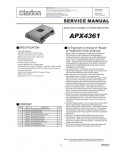 Сервисная инструкция Clarion APX4361