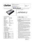 Сервисная инструкция Clarion APX640.2