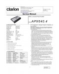 Сервисная инструкция Clarion APX640.4