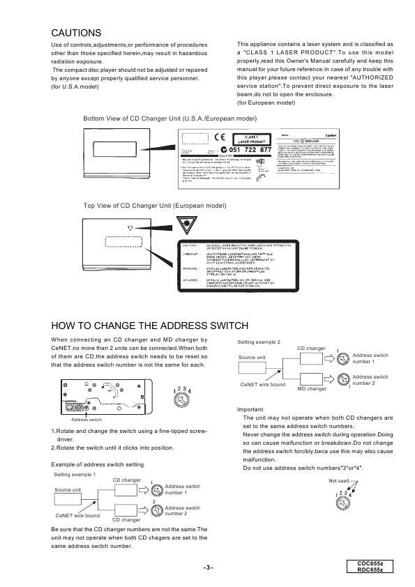 Сервисная инструкция Clarion CDC655Z, RDC655Z
