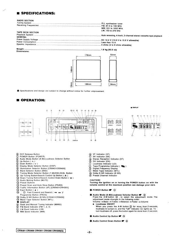 Сервисная инструкция Clarion CRH-300, CRH-301, CRX-400, CRX-401 (PE-9862, PE-9863, PE-9864, PE-9865)