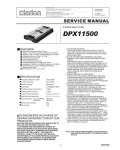 Сервисная инструкция Clarion DPX11500