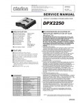 Сервисная инструкция Clarion DPX2250