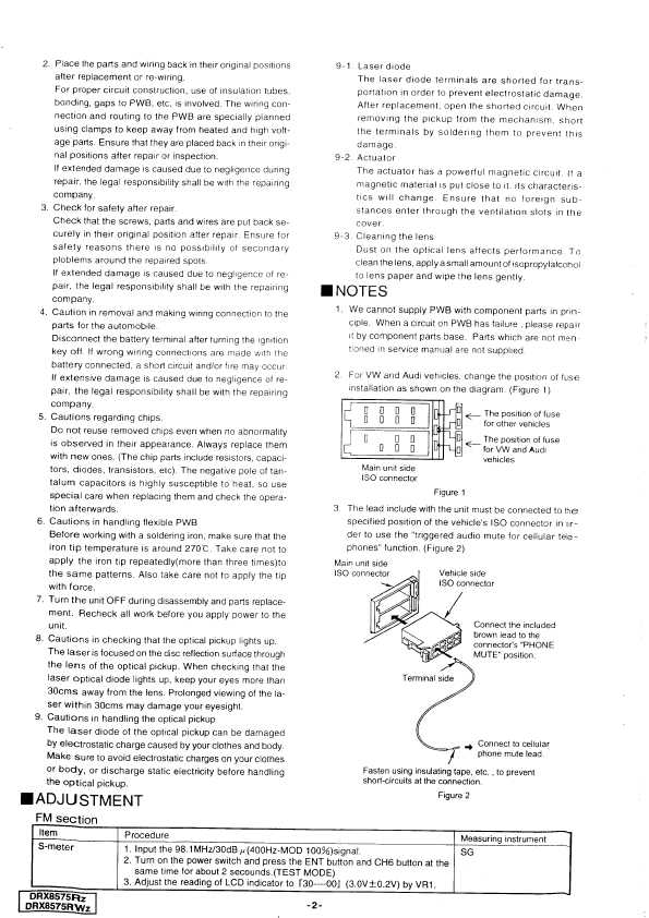 Сервисная инструкция Clarion DRX-8575Rz, DRX-8575RWz