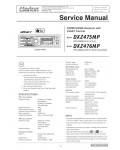 Сервисная инструкция Clarion DXZ475MP, DXZ476MP