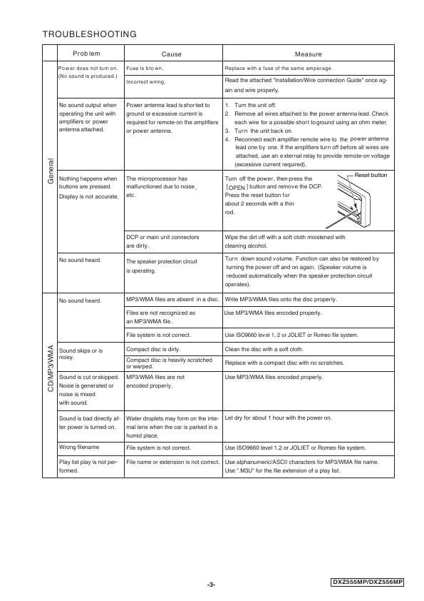 Сервисная инструкция Clarion DXZ555MP, DXZ556MP