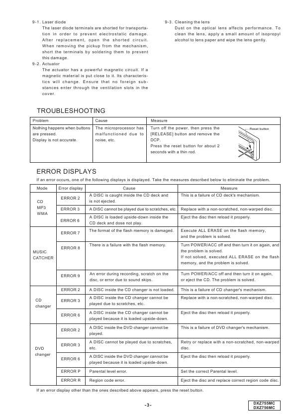 Сервисная инструкция Clarion DXZ755MC, DXZ756MC
