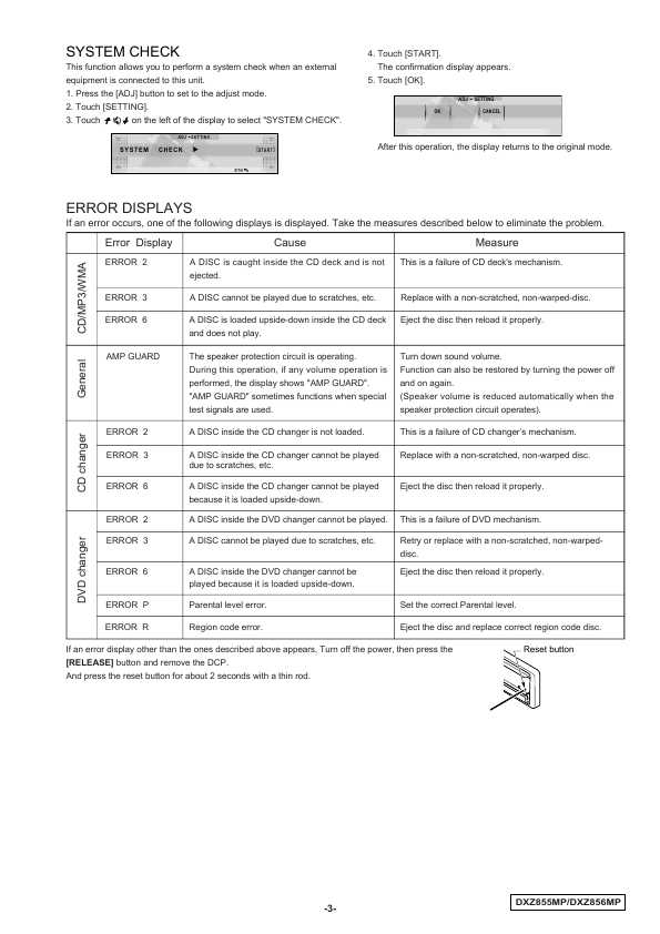Сервисная инструкция Clarion DXZ855MP, DXZ856MP
